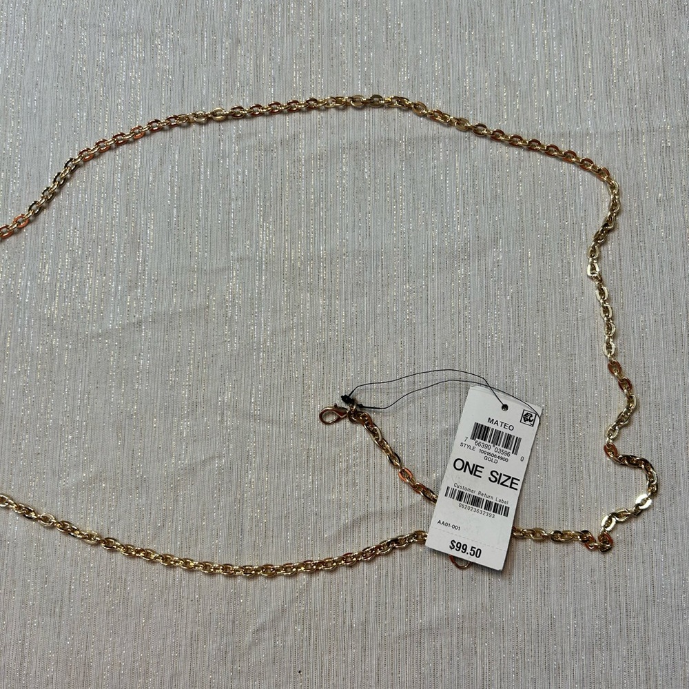 INC International Concepts Gold Chain Belt